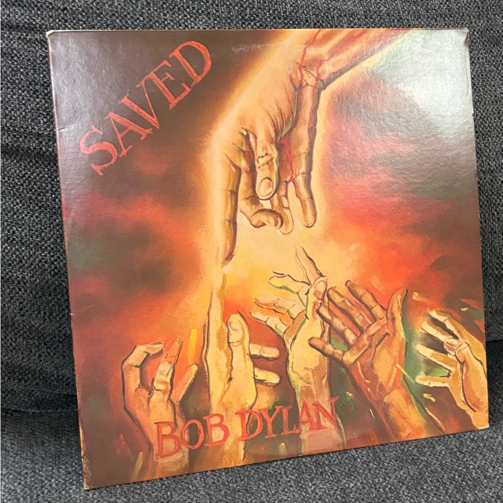 Rare vintage Bob Dylan “Saved” vinyl lp